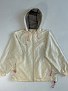 FILA Cream Hooded Windbreaker – Pink Drawcord Detail, Mesh Lined (L)
