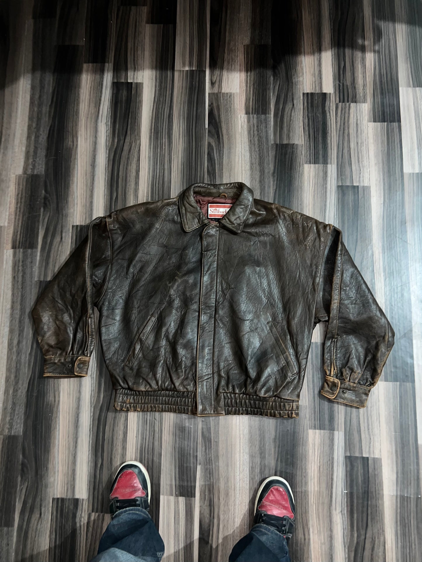 ZPremium Brown Leather Jacket OG Leather L/XL