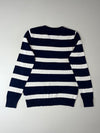 Tommy Hilfiger Navy & White Striped V-Neck Sweater (S/M)