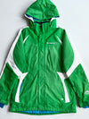 Vintage Columbia Green White Hooded Ski Jacket (XL)