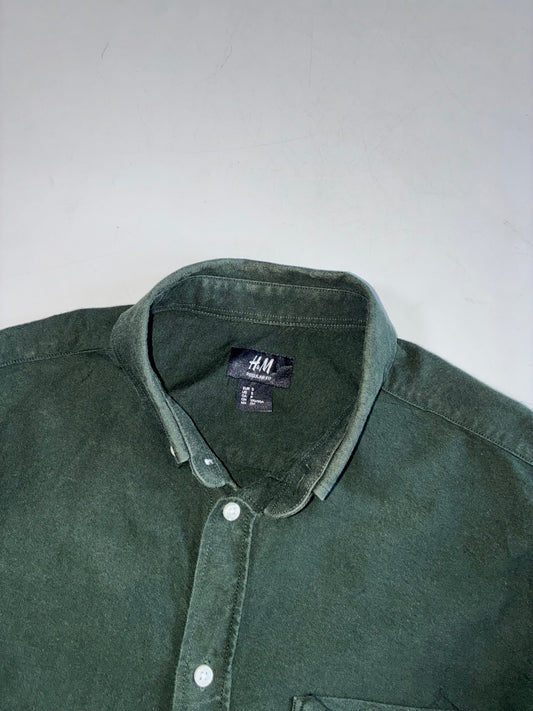 H&M Forest Green Oxford Button-Down Shirt (S)