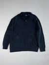 Chaps Textured Knit Quarter Zip Sweater – Navy (XL)