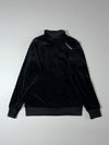Le Coq Sportif Velour Track Jacket – Black, Vintage Style (S)