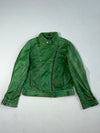 Vintage Ashwood Green Leather Asymmetric Biker Jacket women’s (S)