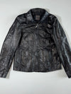 Opart Italy | Black Leather Zip Jacket(Xs)