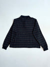 Vintage Jaguar Black Dotted Knit Long Sleeve Polo (L)