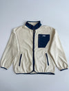 Fila | Cream & Navy Fleece Full-Zip Jacket | (XL)