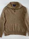 Polo Ralph Lauren Tan Quarter-Zip Sweater – Italian Yarn (S)