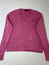 Polo Ralph Lauren Cable-Knit V-Neck Sweater – Pink Women’s (XL)