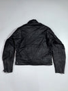 Cafe Racer “Tribute Edition Live Fast” Genuine Cowhide Leather Moto Jacket with Union Jack Inner Lining (Paded)(M)