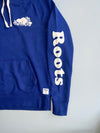 Roots Canada Beaver Logo Sleeve Print Pullover Hoodie Royal Blue (S)