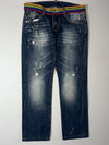 Dsquared2 Distressed Jeans – Rainbow Waistband, Made in Italy (W:33) (L:37)