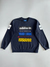 Adidas Originals Street Graph Yard Look Trefoil Leopard Print Multi-Graphic Black Crewneck Sweatshirt (XL)
