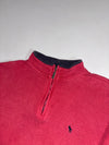 Polo Jeans Co. Ralph Lauren | Red Navy Ribbed Quarter Zip (2XL)