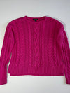 Lauren Ralph Lauren Pink Cable Knit Sweater – Women's (L/XL)