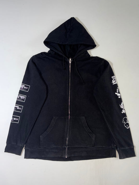 Hypnosis Mic Black Zip Hoodie – Division Sleeve Prints (M)