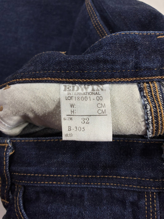 EDWIN International Indigo Denim Carpenter Shorts (W:30) (L:23)