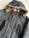 Quiksilver Faux Fur Hood Sherpa Lined Parka women’s– Charcoal (XL)