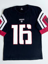 Nike Dodgers #16 Football Jersey Tee – Black/Red (S)