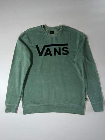 Vans Classic Logo Sage Green Crewneck Sweatshirt (M)