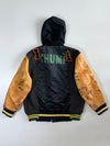 Diesel Hooded Varsity Jacket w/ Leather Sleeves (L/Xl)