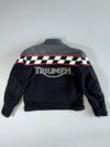 Triumph Checkered Flag Motorcycle Racing Jacket Padded  (XL)