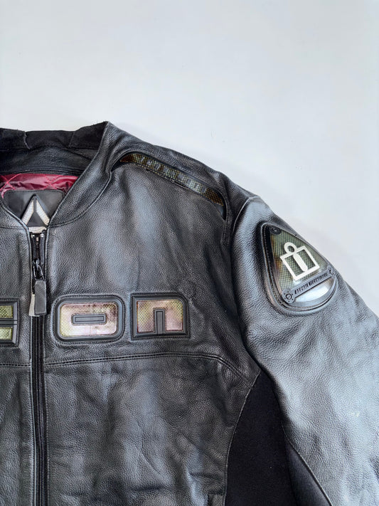 Icon Accelerant Leather Motorcycle Jacket w/ Asphalt Tech Armor (2XL/3XL)