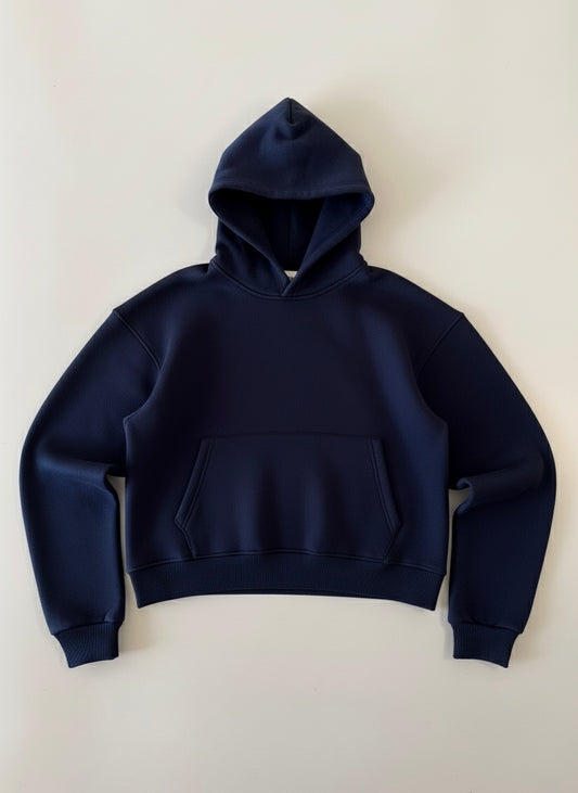 Premium Cozy Boxy Fit 350 Gsm Over Sized Hoodie (Brand New| DDA Original) Navy blue