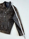 Vintage D'Urban Dark Brown Leather Trucker Jacket (S)