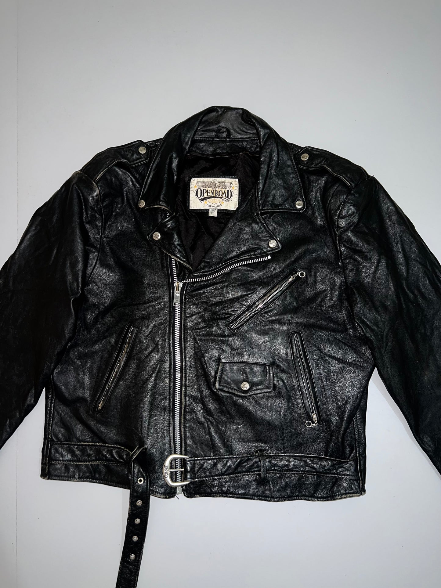 ZOpen Road Original Leather (RARE) Vintage Heavy Jacket (XL/2XL)
