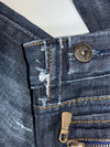 G-Star Raw Dark Wash Distressed Straight Jeans (W:29) (L:38)