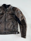 Dainese Brown Leather Café Racer Moto Jacket Padded (S)