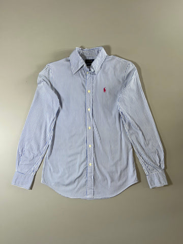 Polo Ralph Lauren Blue Bengal Stripe Custom Fit Shirt women's (XS)