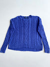 Polo Ralph Lauren Royal Blue Aran Cable Knit Sweater (L)