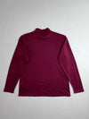 Adidas | Burgundy Mock Neck Long Sleeve Top (L)
