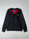 Adidas Originals Black Trefoil Button-Up Sweat Cardigan (S/M)