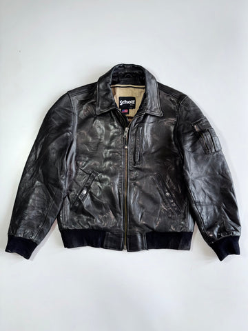 Schott NYC Original A-2 Flight Heavy Pure Leather Jacket (L)