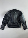 Barik Black Leather Biker Jacket (S)