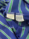 Polo Ralph Lauren | Navy Green Striped Custom Fit Polo Tee | (M)