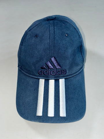 Adidas Navy 3-Stripes Cap – Tonal Embroidered Logo (Adjustable)