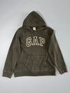 GAP Collegiate Logo Washed Pullover Hoodie – Faded Olive (L/XL)