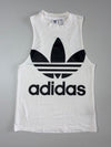 Adidas Trefoil White Sleeveless Muscle Tank (XS)