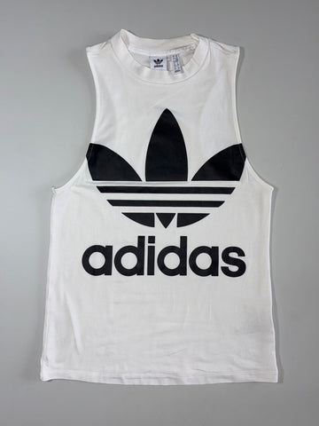 Adidas Trefoil White Sleeveless Muscle Tank (XS)