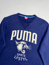 Puma Navy Sports Lifestyle Cougar Graphic Crewneck Sweatshirt (M)