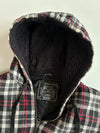 Big Train Osaka Plaid Hooded Jacket with Puffer Sleeves (Xl)