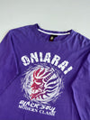 Oni Arai “Black Soul Modern Clash” Oni Demon Graphic Long Sleeve Tee – Purple (XL)