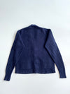 Vintage Polo Ralph Lauren Lambswool Cardigan with Leather Buttons – Navy (L)
