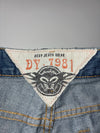 Vintage Y2K Bird & Floral Embroidered Baggy Jeans (W:33) (L:42)