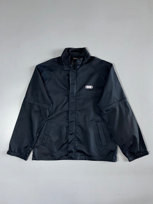 Audi Racing Navy Zip Windbreaker Jacket detachable arms (L)