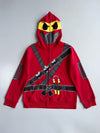 West49 Ninja Full Zip Up Hoodie | Red | (S)